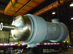 Figure 3. Finite element analysis was used for the design of the flexible shell element of this large exchanger