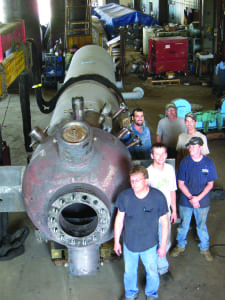 Figure 2. The term "shell-and-tube heat exchanger" incorporates a wide range of equipment variations, such as this model in the shop