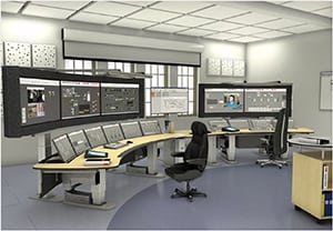 Figure 3. Operators at a modern control room monitor both the operation of the process as well as the safety and security of the plant