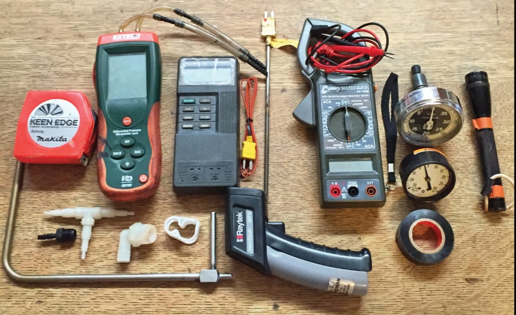 Figure 1. Troubleshooting may require a variety of test equipment — some typical items are shown here