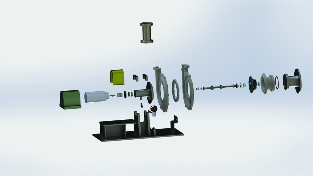 FIGURE 2. Centrifugal compressors include several critical internal components that cannot be ignored during the preliminary design phase