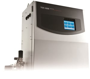 Figure 3.  The online TOC analyzer, the TOC-4200 offers a selection of sampling techniques from a single-stream sampler to a sample exchanger for six different sample streams without a homogenizer for water containing particles