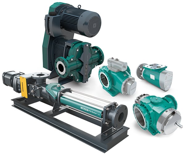 Figure 2.  Netzsch offers pumps in a wide range of materials to meet some of the most demanding chemical applications. For abrasive slurries, the company can also supply the wear components of the pumps with coatings, such as tungsten carbide coating, to increase the life of the pump Netzsch