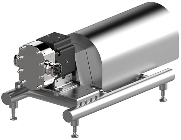 Figure 3.  The Hilge Novalobe 60 was designed for pumping and dosing highly viscous media, also with large particles. The new Novalobe can pump larger quantities at low speeds while ensuring that emulsions and sensitive materials do not separate during pumping GEA