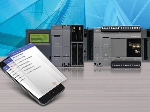 Figure 3.  The WindEDIT Lite app from IDEC allows users to monitor any PLC parameter and change set points and other values. Data register, input, output, times and count values can be monitored and controlled using the standard dialog interface IDEC