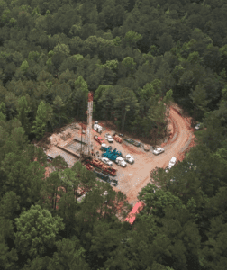 Aerial footage of the Southwest Arkansas project