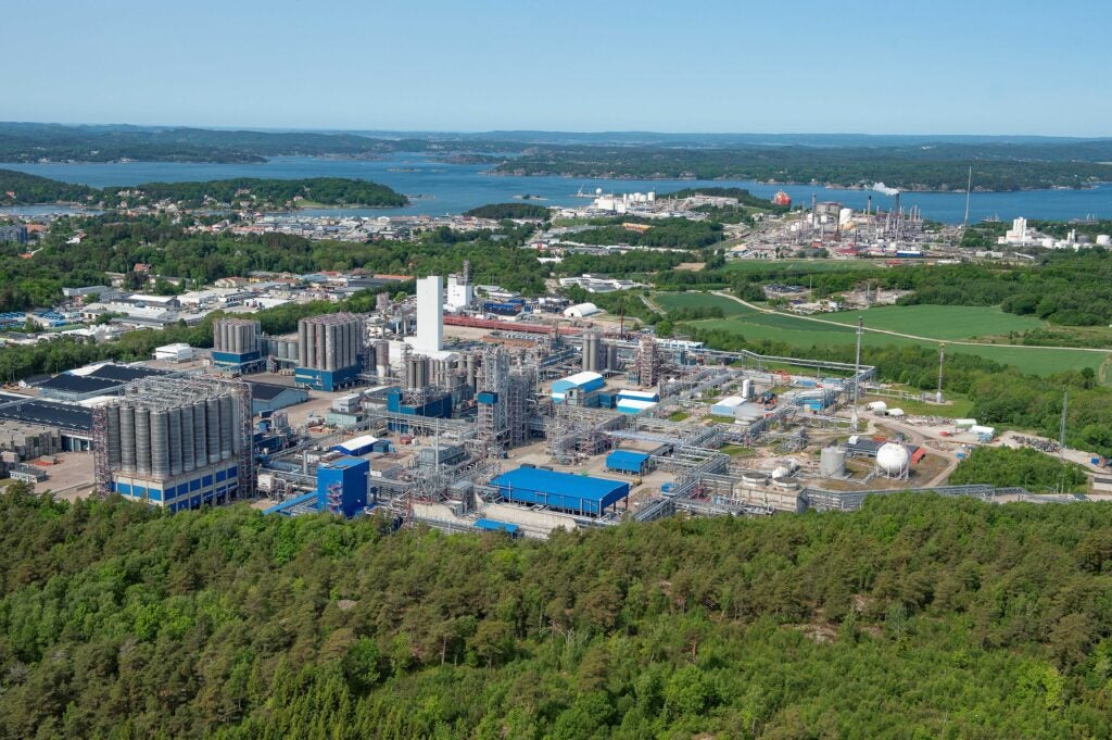 Aerial view of Borealis XLPE production facility in Stenungsund, Sweden © Borealis