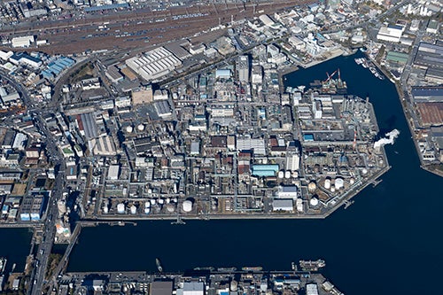 Aerial view of the Kawasaki Works (Source: Asahi Kasei)