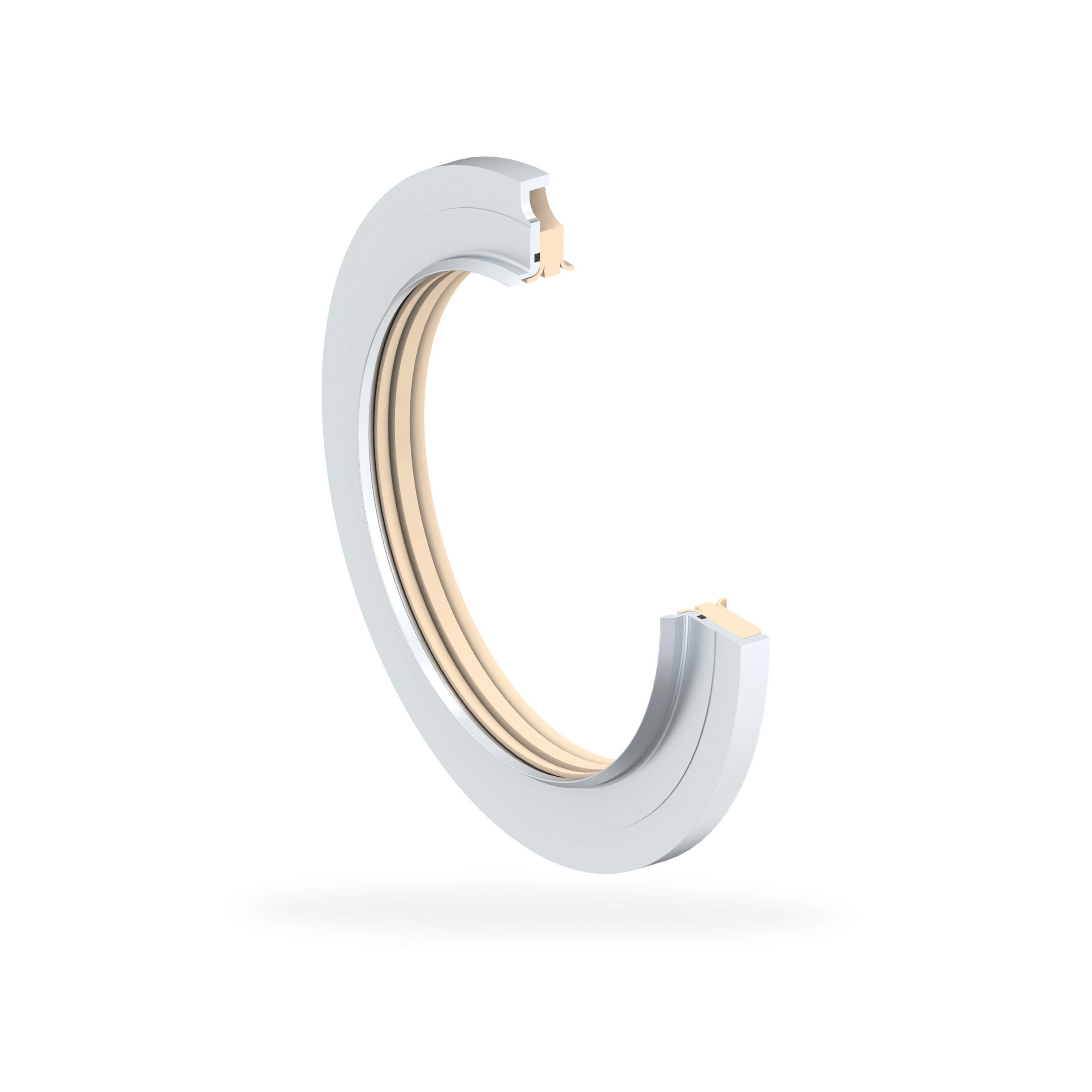 SeccoLipR component, upright position, slightly tilted, PTFE shown on the right.