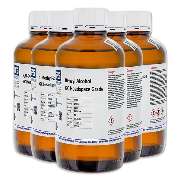GFS Chemicals ultra-pure solvent bottles