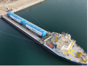 Sustainable Supply Chains - barges provide improves transport options for heavy equipment