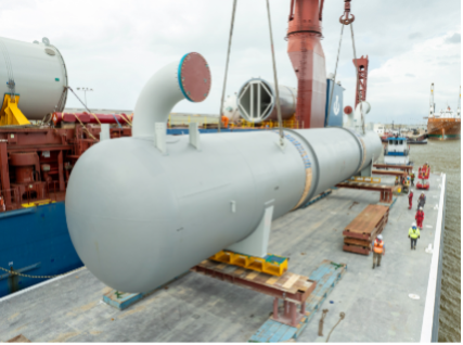 Sustainable Supply Chains - barges provide improves transport options for heavy equipment