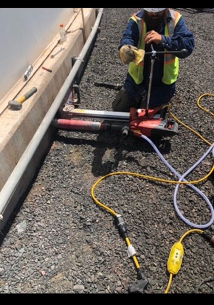 Going through a concrete ring wall is another viable option for VCI application