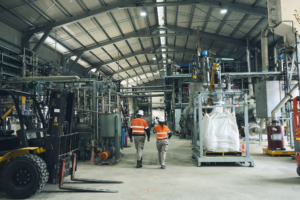 Inside the MCi carbon refinery on Kooragang Island. (Source: Orica)