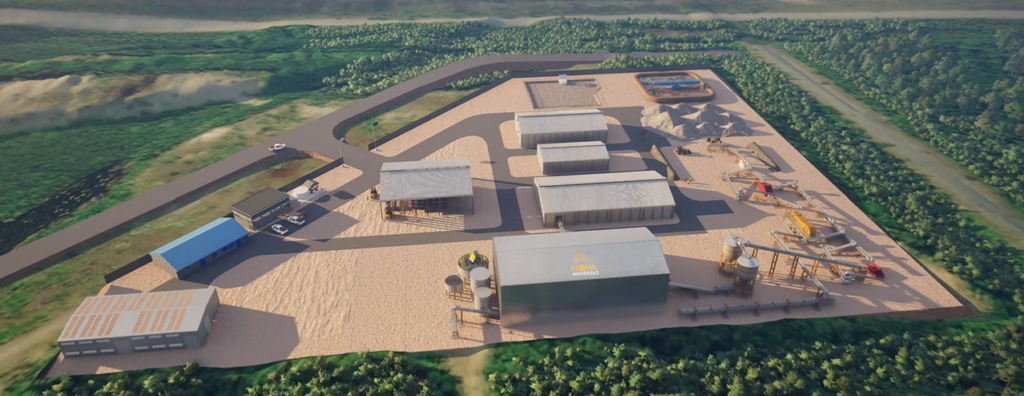3D rendering of the proposed Port Mackenzie antimony pilot plant