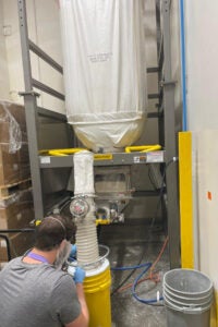 AFC Bag Unloader and AFC Spiralfeeder(R) Screw Conveyor Prevent Ambient Dust