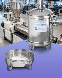 VACUUM PUMP INLET TRAP REMOVES VOLATILE LIQUIDS & SOLIDS