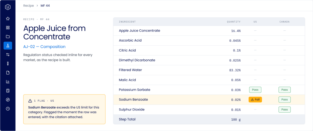 regulatory compliance AI software screenshot
