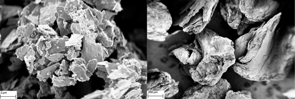 Scanning Electron Microscopy images of SU-NERGY™ graphite